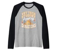 Vet Tech Student Accepting Donations Vet Tech Veterinary Raglan Baseball Tee