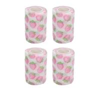 Vet Wrap Bandage Vet Wrap Roll Nonwoven Vet Wrap Self Adhesive Elastic Vet Tape Wrap for Animals Hooves Care 7.5cm Width 4pcs Random Pattern and Color
