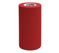 Vet Wrap Cohesive Bandage Roll for Horses & Dogs| Self-Adhesive 10cm x 4.5m Flexible Veterinary Wrap | Non-Slip Support for Legs, Tendons & Hoof Poultices | Wraptec by VetSet (Red)