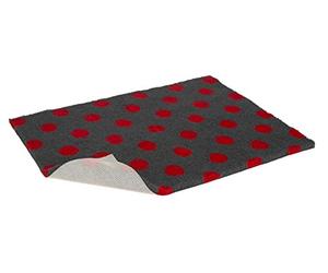 Vetbed Dog and Cat Bedding, Charcoal with Red Polka Dot
