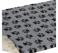 Vetbed Non-Slip Grey with Black Paw Print, 26 x 20-Inch
