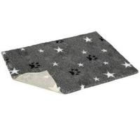 Petlife Vetbed Nonslip Dog Bed - Mottled Grey with Stars and Paws - 90cm x 60cm