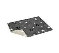 Petlife Non-slip Vetbed Mottled Grey With Stars and Paws - 54" x 30"
