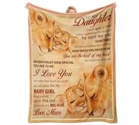 Vetbuosa Daughter Gifts - Fleece Blanket, Daughter Gifts from Mum, with Beautiful Saying, Birthday, Positive Encourage and Love Gifts for Daughter, 127x152cm Blanket, Christmas Gitfs for Daughter