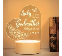 Vetbuosa Godmother Gifts, Birthday Gifts for Godmother - Godmother's Night Light Gifts from Goddaughter Godson, Godmother Proposal Gifts, Birthday Presents for Godmother,Nightlight Gift