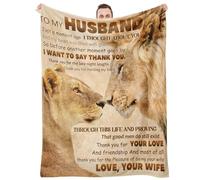 Vetbuosa Husband Birthday Gifts, Throw Blanket Gifts for with Romantic Saying, from Wife, Wedding Husband, I Love You Him, 60 * 50 inch (2303LXH05MT)