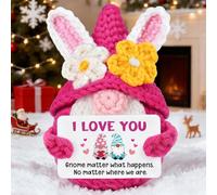 Vetbuosa I Love You Gifts for Her Him, Romantic Couple Gifts, Christmas Anniversary Valentine's Birthday Wedding Gift for Boyfriend Girlfriend Wife Husband Women Men, Cute Handmade Crochet Gnome Doll