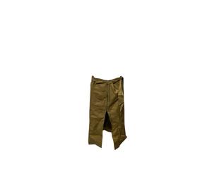 Vetements Women's Preloved Belted Asymmetric Skirt in Brown Cotton | Size: XS