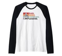 Veteran Dad Hero Legend Father's Day Raglan Baseball Tee