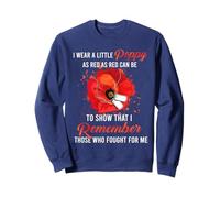 Veteran Day Lest We Forget Red Poppy Flower USA Memorial Day Sweatshirt