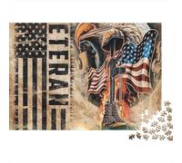 Veteran Eagle Flag 1000 Piece Jigsaw Puzzles Venice Street Art for Adults Educational Games Beautiful Decoration Challenge High Difficulty Male And Female Birthday 70x50cm/1000pcs Gifts