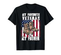 Veteran Father Favorite Veteran is My Daddy Proud Kids Son T-Shirt