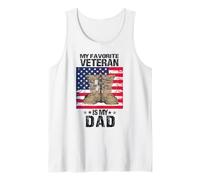 Veteran Father Favorite Veteran is My Daddy Proud Kids Son Tank Top