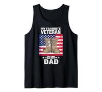 Veteran Father Favorite Veteran is My Daddy Proud Kids Son Tank Top