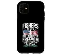 Veteran Fisherman Defender of Freedom Patriotic US Flag Case for iPhone 11