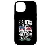 Veteran Fisherman Defender of Freedom Patriotic US Flag Case for iPhone 14