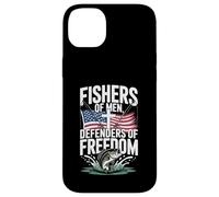 Veteran Fisherman Defender of Freedom Patriotic US Flag Case for iPhone 14 Plus