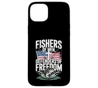 Veteran Fisherman Defender of Freedom Patriotic US Flag Case for iPhone 15 Plus