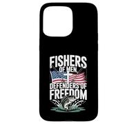 Veteran Fisherman Defender of Freedom Patriotic US Flag Case for iPhone 15 Pro Max