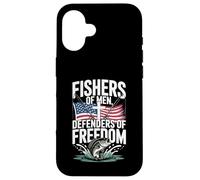 Veteran Fisherman Defender of Freedom Patriotic US Flag Case for iPhone 16
