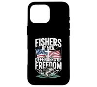 Veteran Fisherman Defender of Freedom Patriotic US Flag Case for iPhone 16 Pro Max
