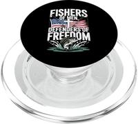 Veteran Fisherman Defender of Freedom Patriotic US Flag PopSockets PopGrip for MagSafe