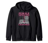 Veteran Grandmother Female Veterans Make The Best Grandmas Zip Hoodie