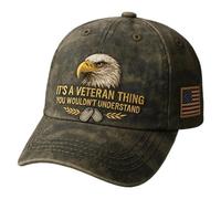 Veteran Hats, Adjustable Fit, Twill, Service Baseball Cap, Air Force Baseball Cap, Comfortable, for Air Force, Army, Navy, or General Veteran Pride