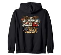 Veteran Made Freedom Paid Patriotic Eagle Flag Vets 1776 250 Zip Hoodie
