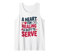 Veteran Military Nurse, A Heart for Healing A Duty to Serve Tank Top