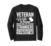 Veteran Military Spouse Husband Support Long Sleeve T-Shirt