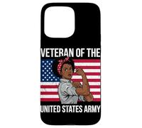 Veteran Of The United States Army African American Veteran Case for iPhone 15 Pro Max