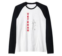 Veteran Patriotic U.S Army American Flag Raglan Baseball Tee