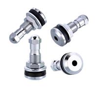 Veteran Tire and Rubber TR-416-S 1" Outer Mount Metal Valve Stem (4 Pack)