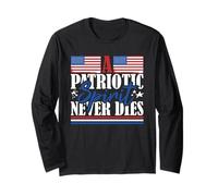Veteran US Flag A Patriotic Spirit Never Dies Long Sleeve T-Shirt