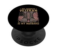 Veteran Wife from Husband USA Veterans Day US Army Veteran PopSockets Adhesive PopGrip