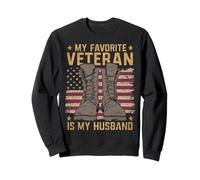 Veteran Wife from Husband USA Veterans Day US Army Veteran Sweatshirt