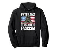 Veterans Against Fascism American Flag Military Boots Pullover Hoodie