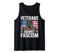 Veterans Against Fascism American Flag Military Boots Tank Top