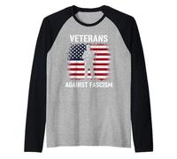 Veterans Against Fascism Vintage US Army Patriotic Soldier Raglan Baseball Tee
