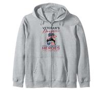 Veteran's daughter most people never meet their heroes Zip Hoodie