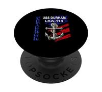 Veterans Day Amphibious Cargo Ship USS Durham LKA-114 PopSockets Adhesive PopGrip