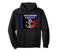 Veterans Day Amphibious Cargo Ship USS Durham LKA-114 Pullover Hoodie