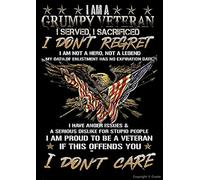 Veterans Day Decorations I Am Grumpy Veteran I Served I Sacrificed Eagle American Flag Retro Metal Tin Sign Wall Decorative Signs For Wall Decor 8x12 Inch