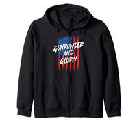 Veterans Day Democratic Veteran Gunpowder And Glory Zip Hoodie