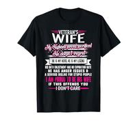 Veteran's Day Proud Wife Of Veteran My Husband Hero Legend T-Shirt