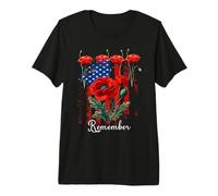 Veterans Day, Red Poppy, Flanders Field, Remember Premium T-Shirt