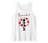 Veterans Day, Red Poppy, Flanders Field, Remember Tank Top