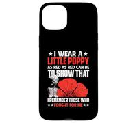 Veterans Day USA Memorial Lest We Forget Red Poppy Flower Case for iPhone 15 Plus