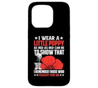 Veterans Day USA Memorial Lest We Forget Red Poppy Flower Case for iPhone 15 Pro